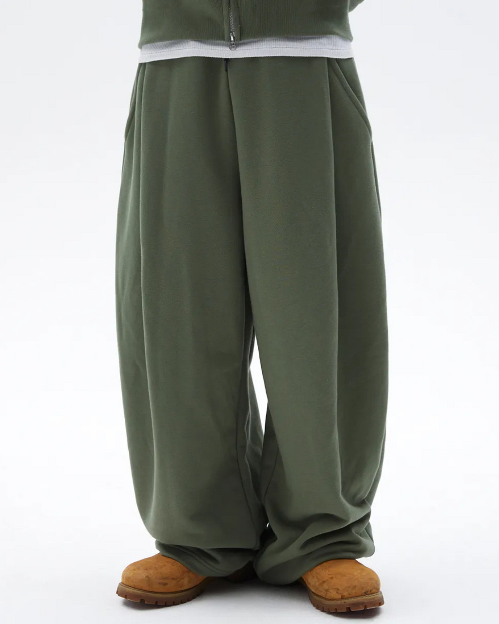 Two Tuck Pants (Dark Olive)