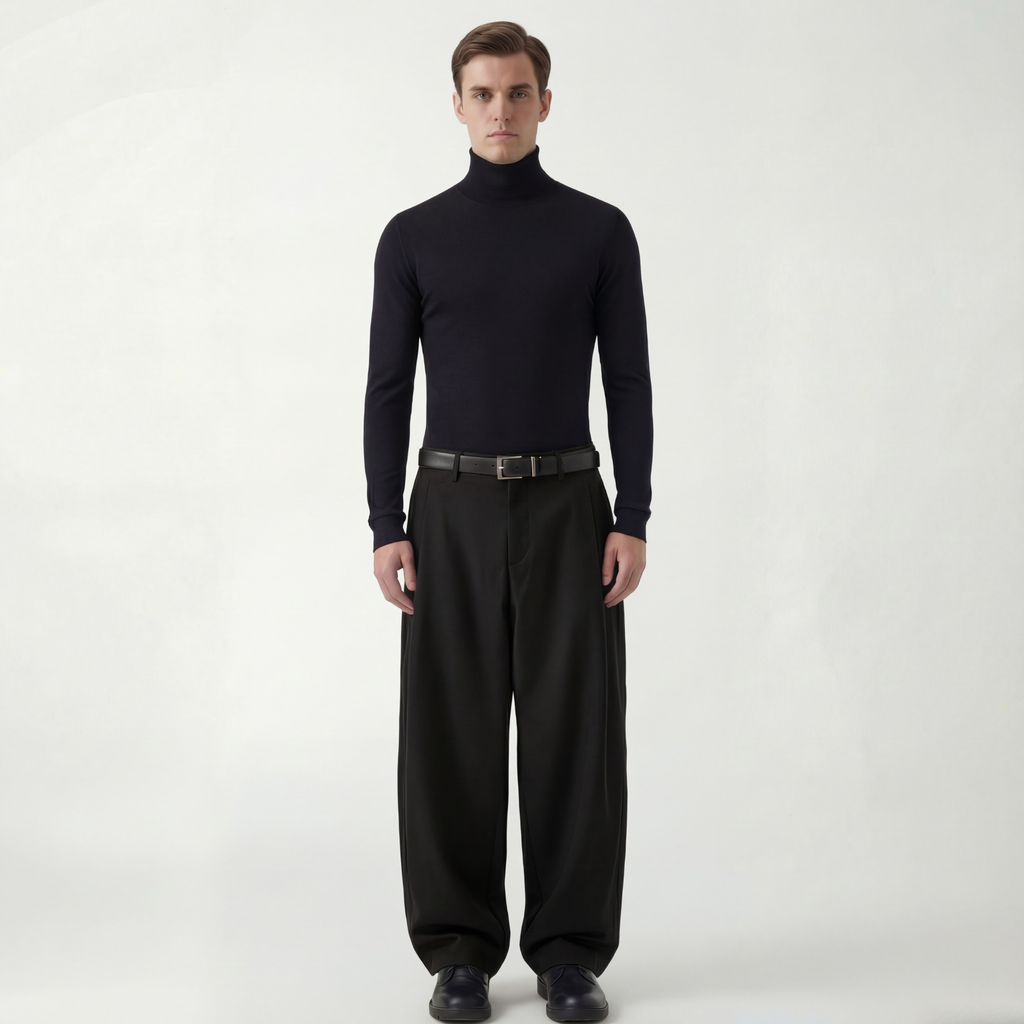 Relaxed Fit Pleated Trousers