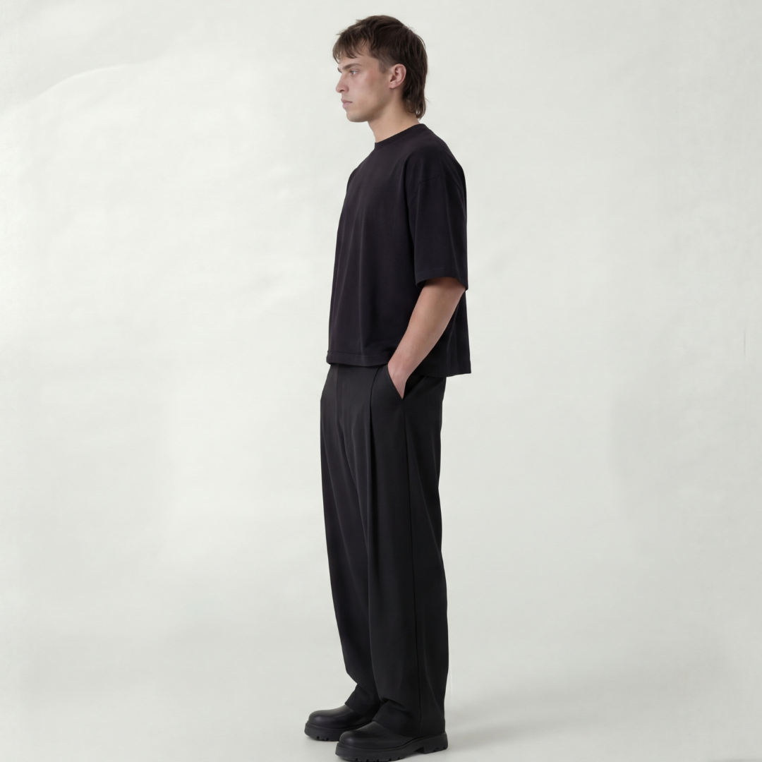 Relaxed Fit Pleated Trousers