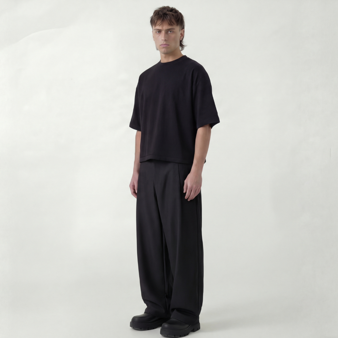 Relaxed Fit Pleated Trousers