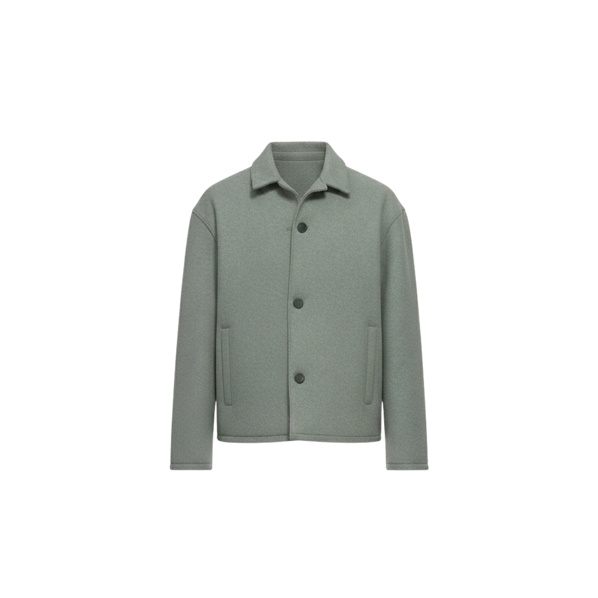 Wool Blend Boxy Jacket In Grey